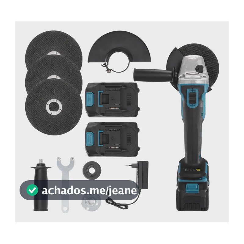 Esmerilhadeira Angular Profissional 48v,2bat 10 Células Cada Azul 48v