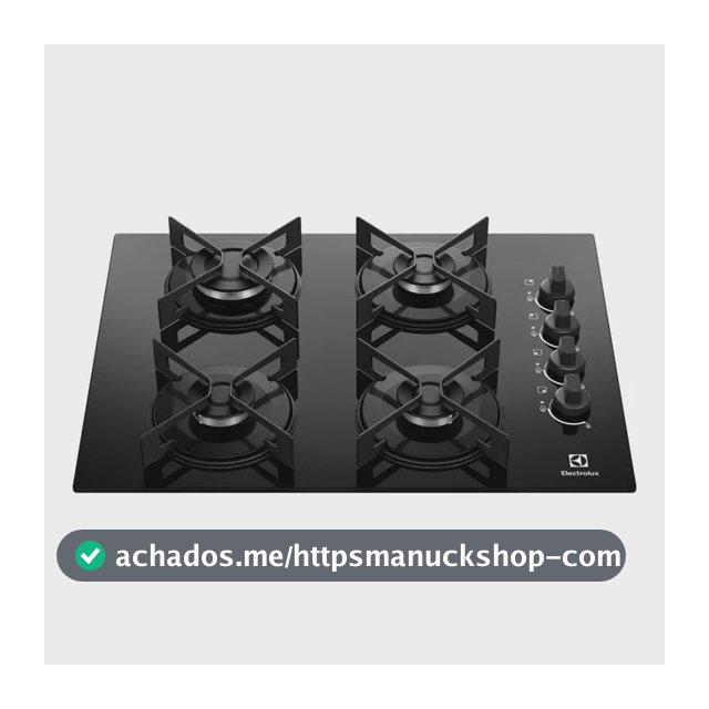 Cooktop 4 Bocas a Gás Electrolux Mesa de Vidro Efficient Grade de Aço Fosco (KE4GR) Bivolt