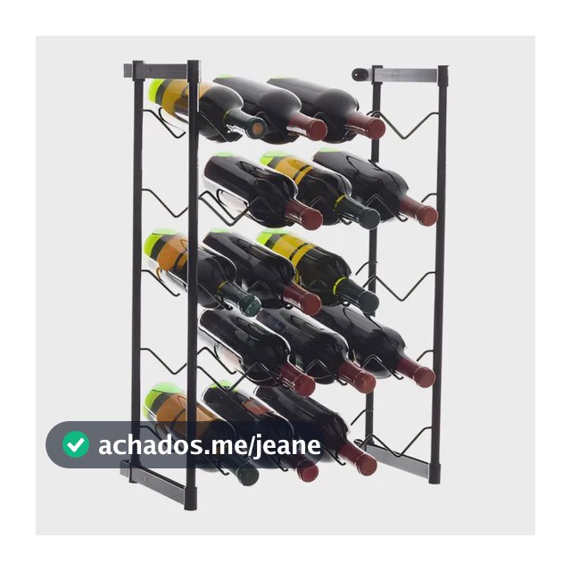 Mini Adega Aramado Metaltru para 20 garrafas de vinho