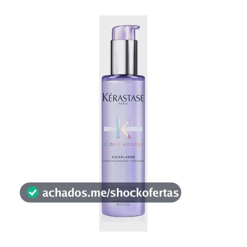 Kérastase Blond Absolu Cicaplasme Sérum Termoprotector para Cabelo Loiro, Tingido ou Descolorido, Sem Enxágue, com Filtro UV, Protege, Nutre e Controla o Frizz, 150 ml