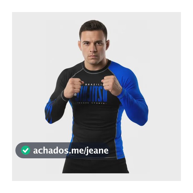 Rash Guard Manga Longa Jiu-jitsu Bjj Innove Azul