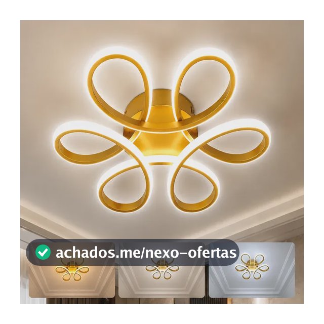Luminária Led Moderna De Seis Folhas Para Teto Quarto Bivolt