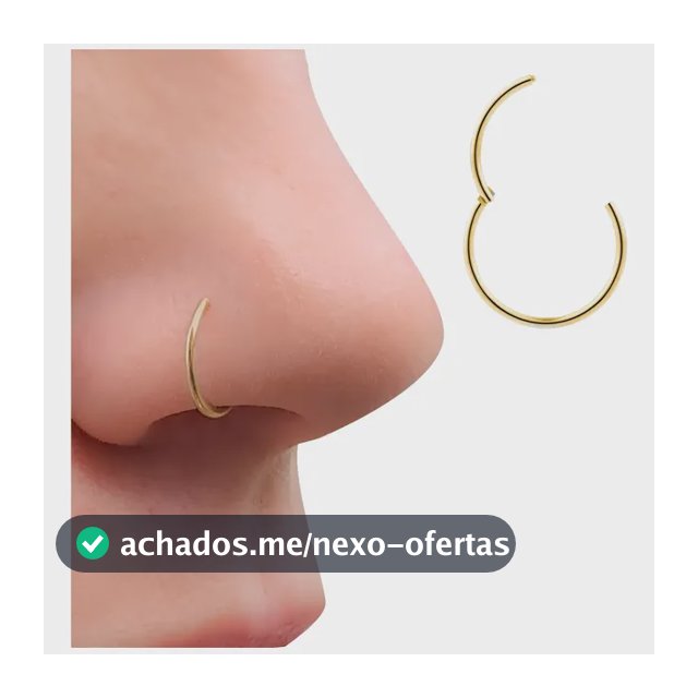 Piercing Argola Clicker Nariz Finíssima Aço Fácil Colocação
