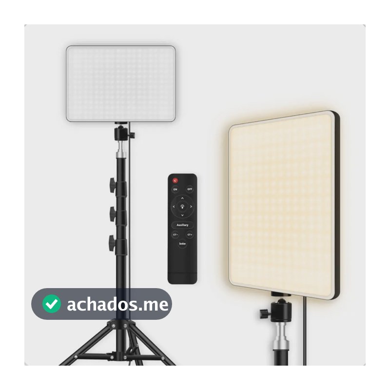 Ring Light LED Lumi de 33cm com Tripé 2,10m e Luz Ajustável para Maquiagem e Vídeos