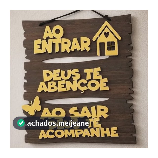 Placa Decorativa Mdf 2d Alto Relevo 19x22 Frase Quadro Casa Ao Entrar Dourada