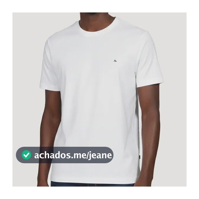 Camiseta Aramis Masculina Basic Lisa Dark Logo Branca