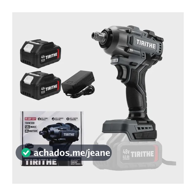 Chave De Impacto Brushless 500nm Com 2 Baterias 48v Cinza-escuro 127/220v