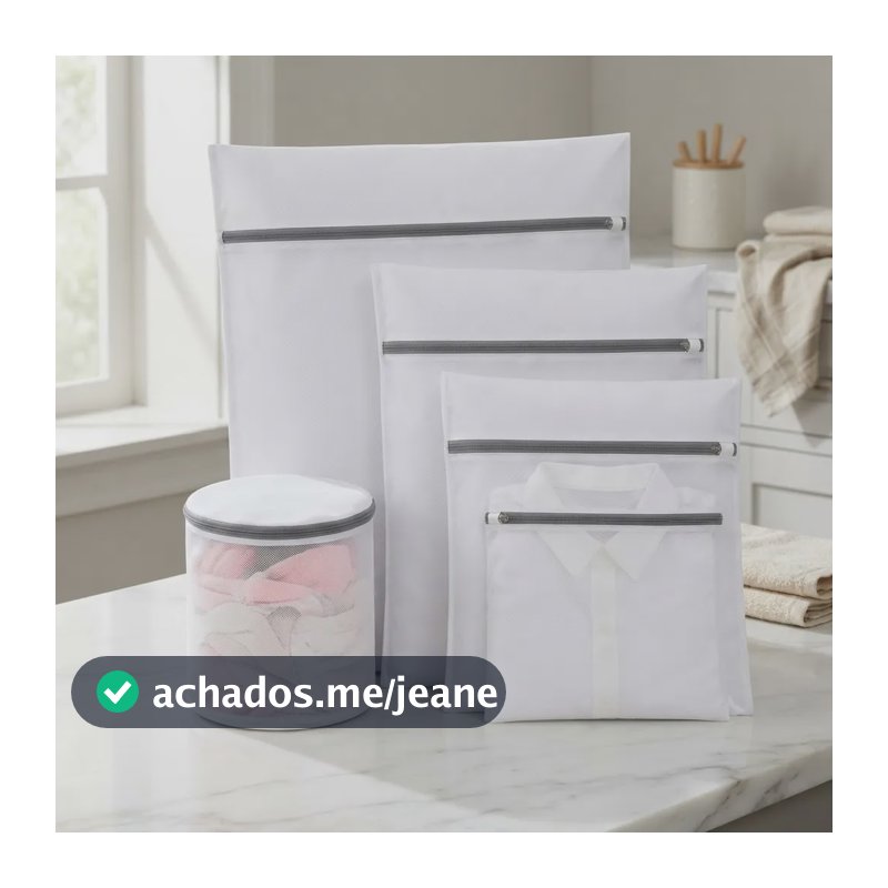Kit 5 Sacos Para Máquina De Lavar Roupa Rede Protetora Para Branco