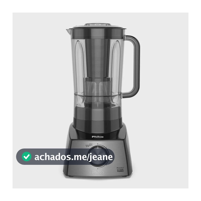 Liquidificador Plq1411p 4 Velocidades 2,7l 1150w Philco Preto 220v