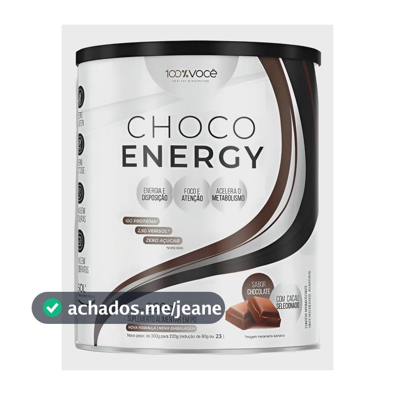 Choco Energy Superfood Sabor Chocolate 220g 100% Você