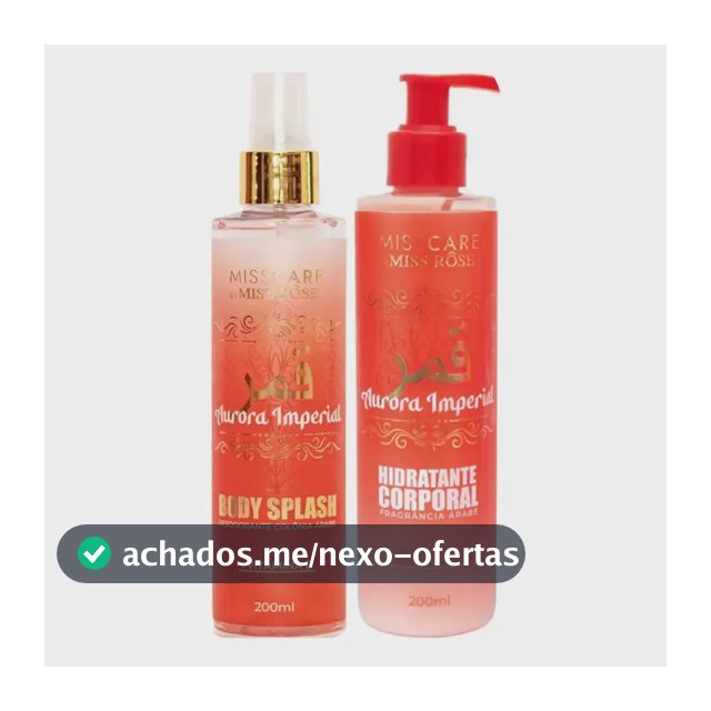 Kit Body Splash + Creme Hidratante Aurora Imperial Miss Rôse