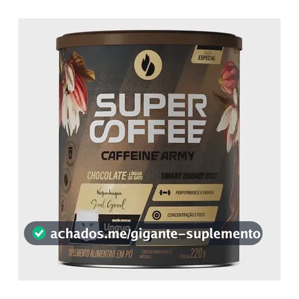 Super Coffee 3.0 Caffeine Army Coq10 Picolinato De Cromo Super Coffee Lingua De Gato 220g