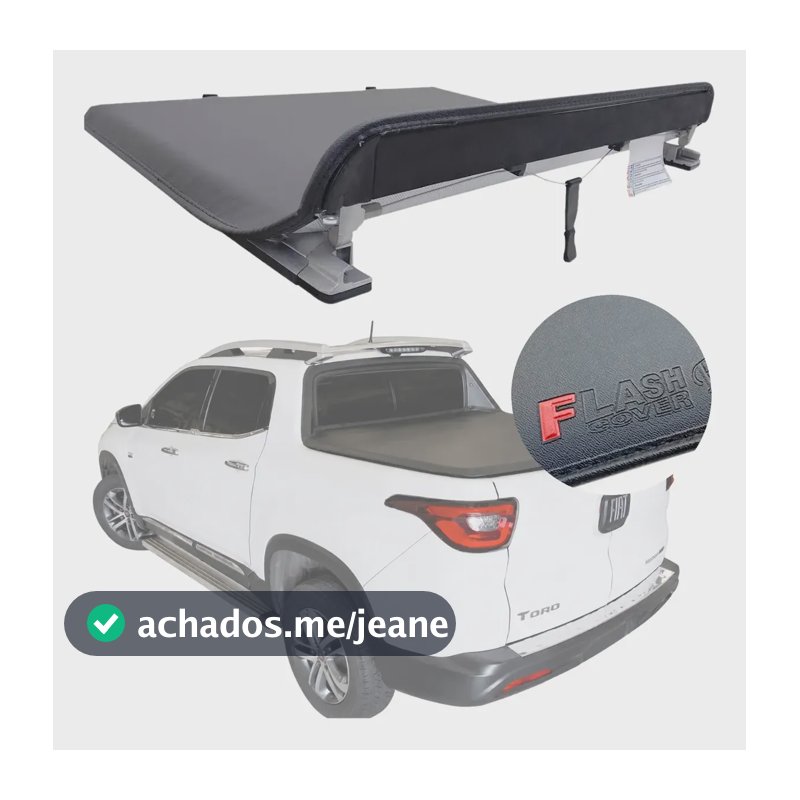 Capota Marítima Fiat Toro Flashcover Force Preto