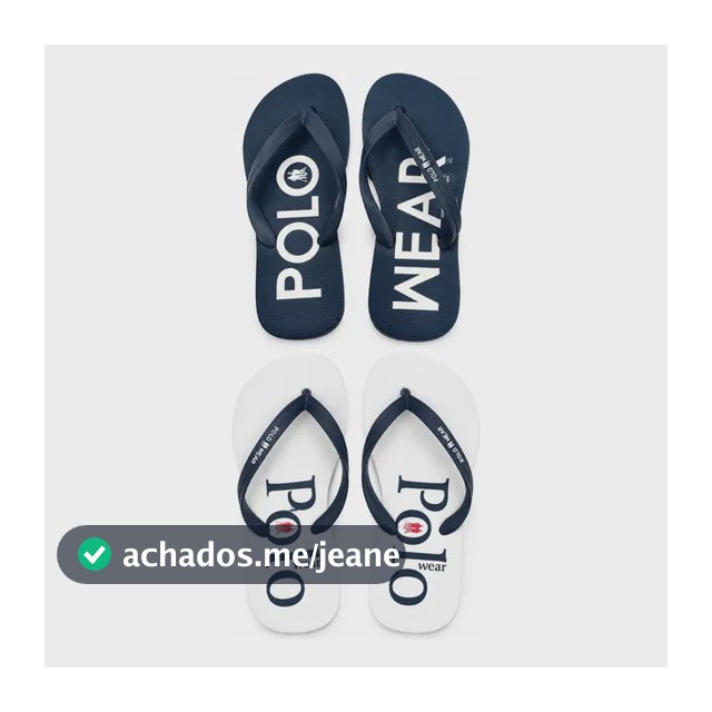 Kit 2 Chinelos Estampados Polo Wear Branco-marinho