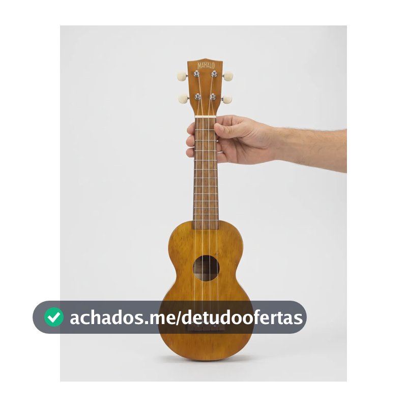 Ukulele Soprano Mahalo serie Kahiko marrom natural com Capa