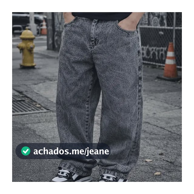 Calça Jeans Masculina Estonada Streetwear Baggy