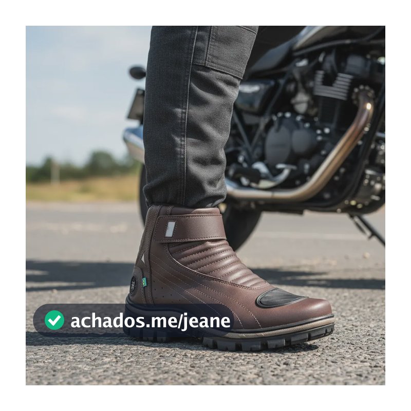 Bota Adventure Motoqueiro Masculina Marotto Confortável Marrom-escuro 41