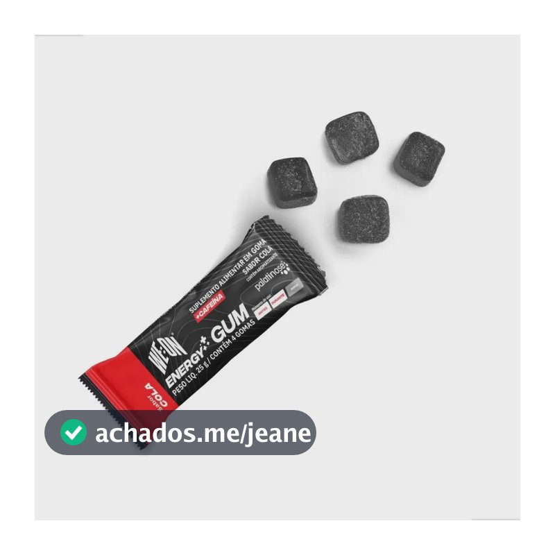 Energy Gum Goma Gel Carbo - Sabor Cola (com Cafeína) 12 Sachês