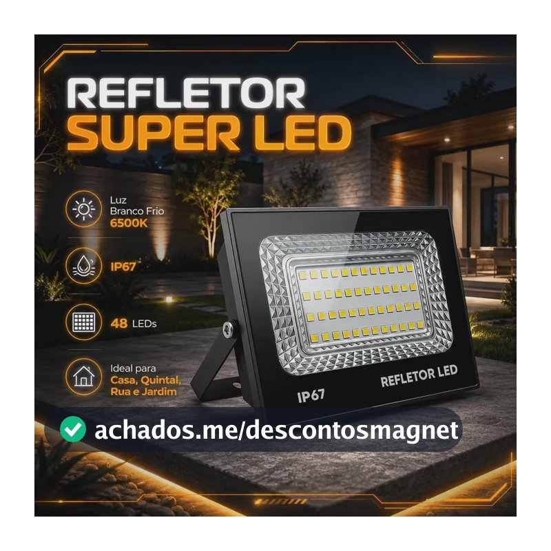 kit 2 Refletor Led 200w Holofote Bivolt Prova D'água Cor Branco Frio 6500k