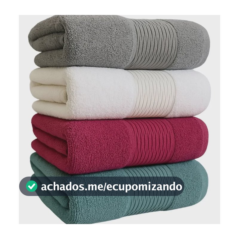 Kit 4 Toalhas De Banho Premium 100% Algodão Grande Grossa Sortida Liso