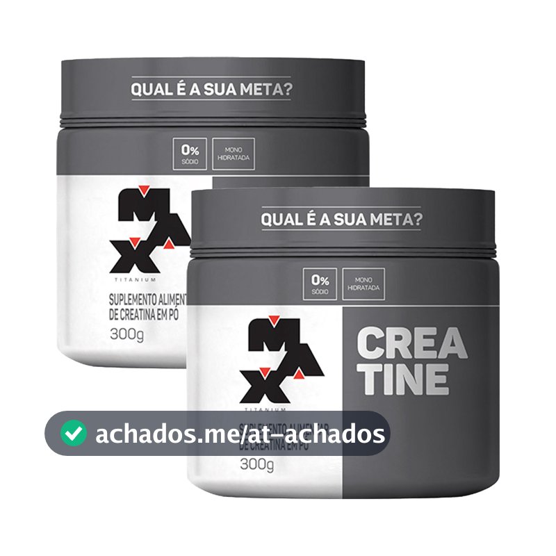 Creatina Max Titanium em pó Sem sabor x 300g 2 un