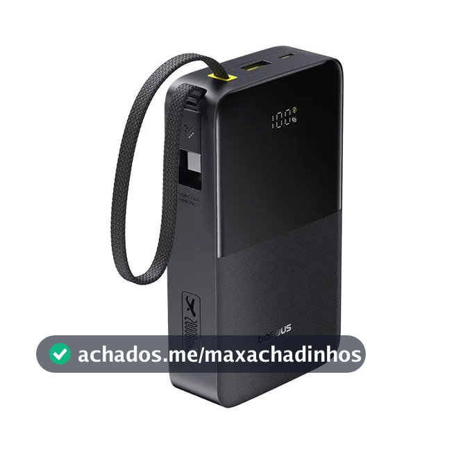 Power Bank Baseus Turbo Bipow2 Pro 20000mah 22.5w Cor Preto