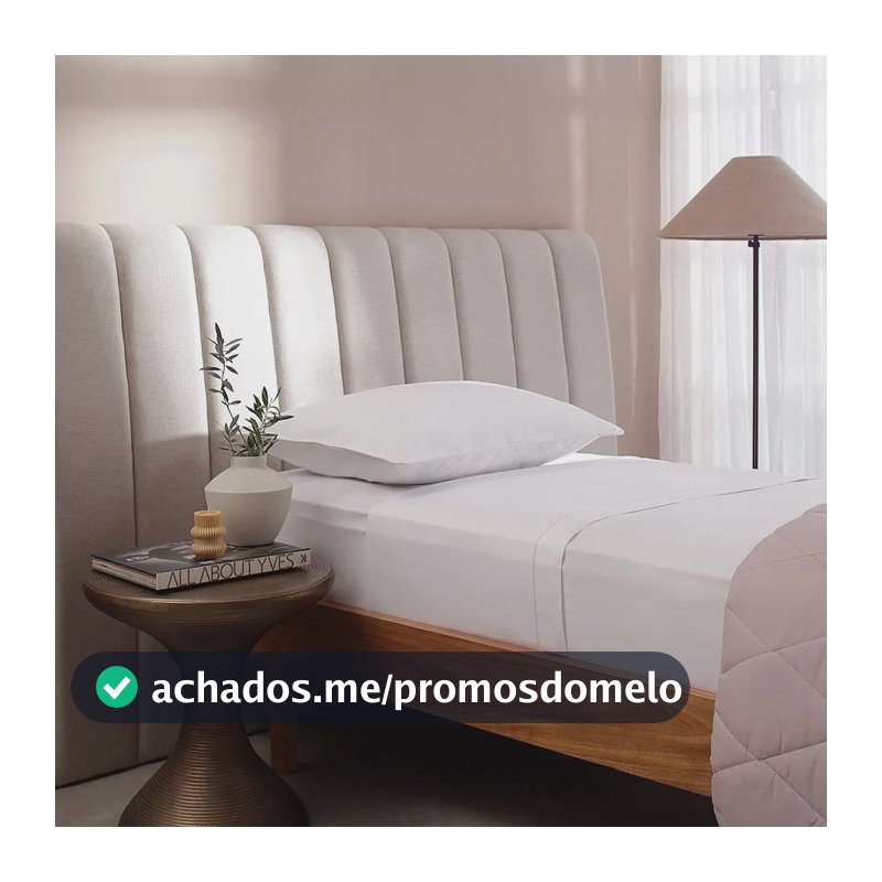 Jogo De Cama Solteiro Buddemeyer Cotton Essential Cor Branco