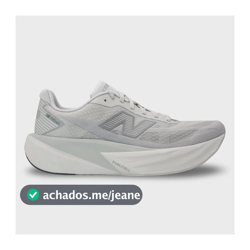 Tênis New Balance Masculino Fuelcell Rebel V5 Performance Cinza Claro 39 Br