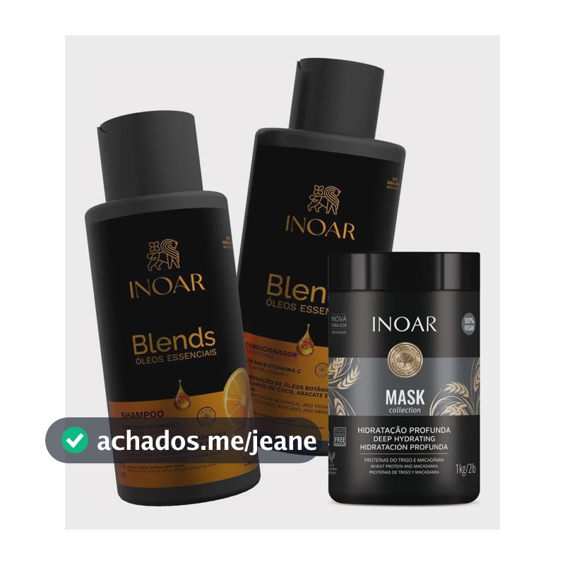 Shampoo E Condicionador Blends, Mascara Mask 1kg - Inoar