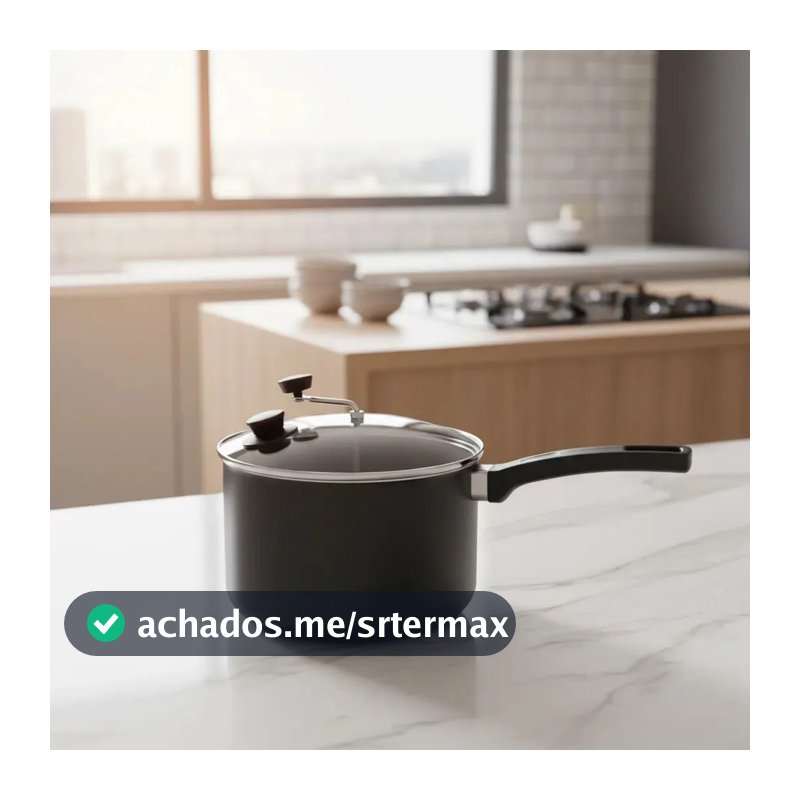 Panela de Pipoca Profissional RL 4L Antiaderente Tampa de Vidro Preto