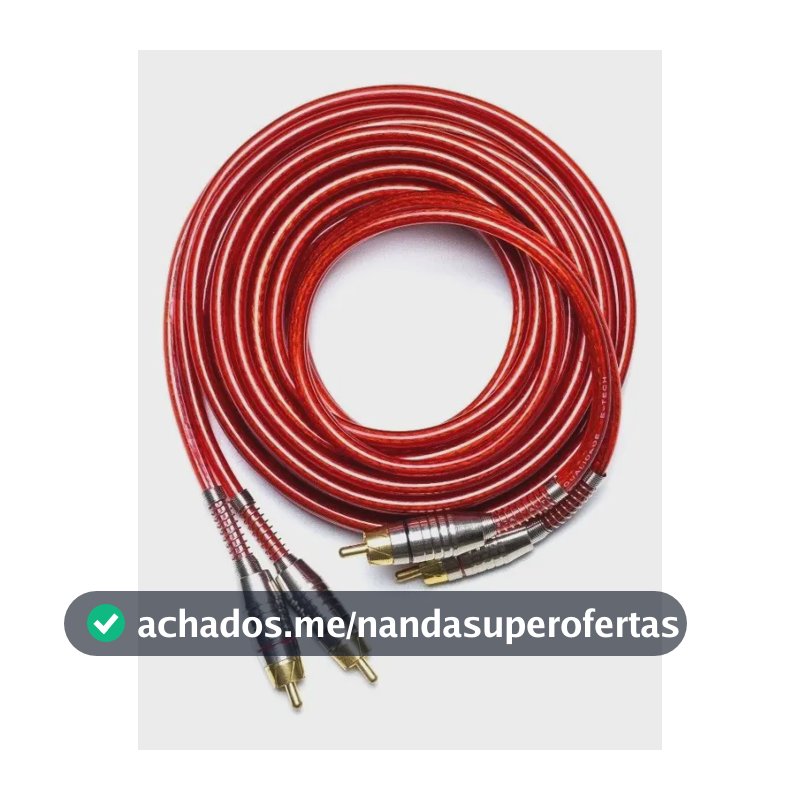 Cabo Rca 5 Metros Blindado Profissional Linha Prime Auto