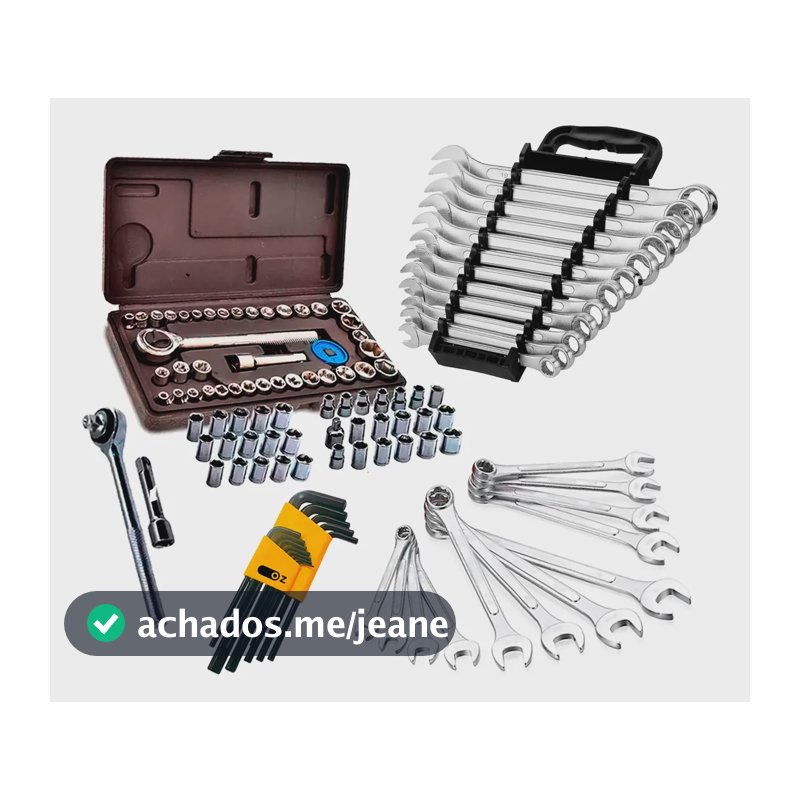 Kit Jogo Soquete 40 Peças Maleta + Chaves Combinadas De Aço