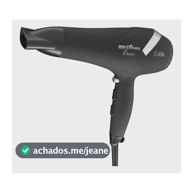 Secador de Cabelo Britânia 2 Temperaturas 2000W SP3100N 127V