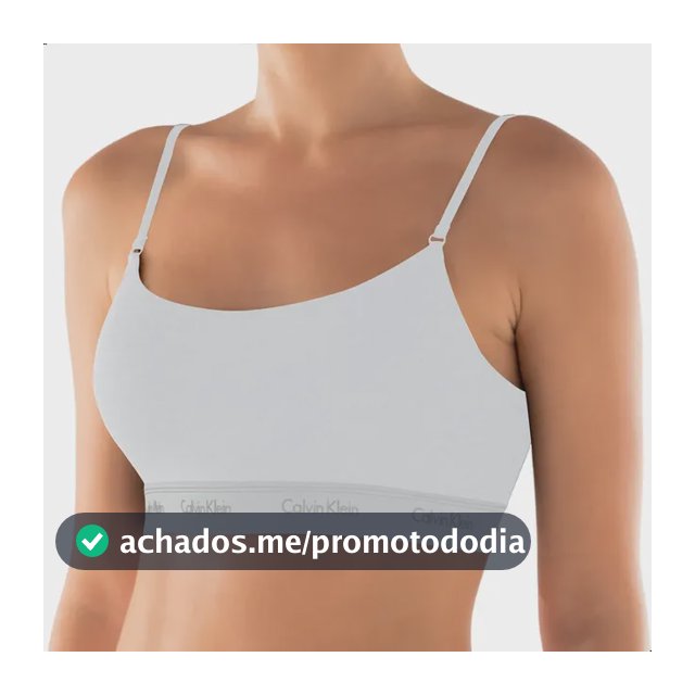 Top Sutiã Calvin Klein Original Algodão Cotton Costas Naked