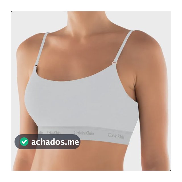 Top Sutiã Calvin Klein Original Algodão Cotton Costas Naked