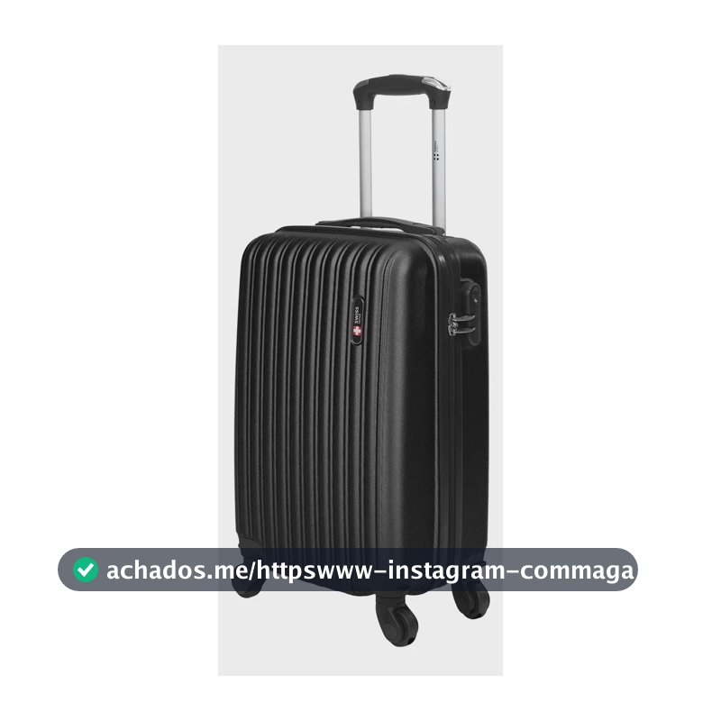 Mala de bordo 10kg ABS Rodas 360° Removíveis Londres Swiss Move Preto