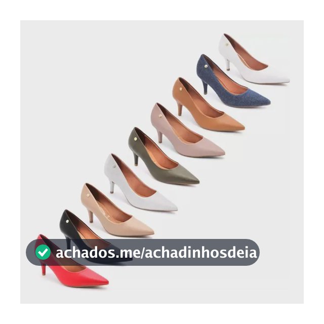 Scarpin Vizzano Feminino Salto Baixo Fino Macio Original