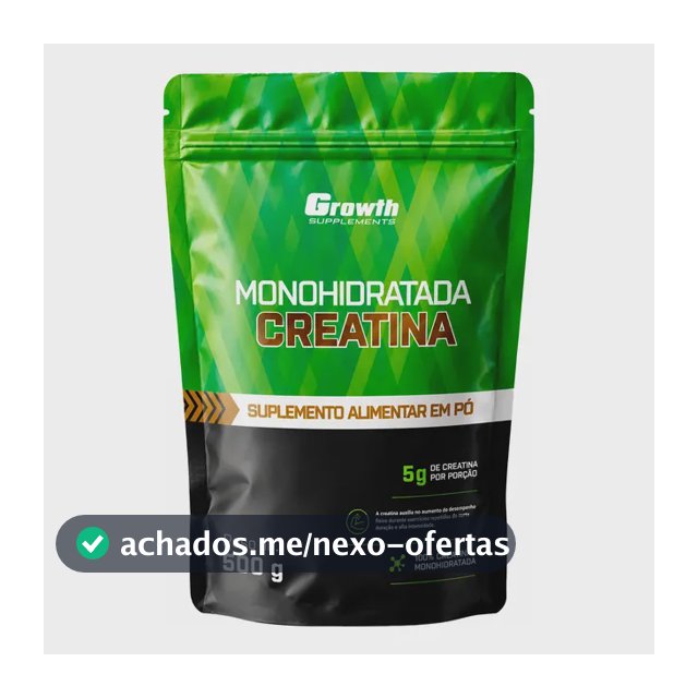 Creatina Monohidratada 500g Pouch - Growth Supplements Sem Sabor