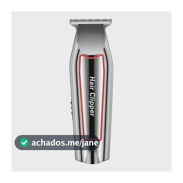 Maquina Cortar Cabelo Aparar Barba Kemei Km-032 Acabamento Prateado 127/220v