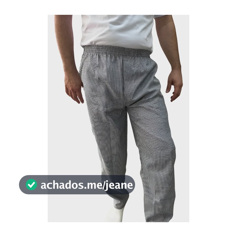 Calça Xadrez Gastronomia Chef Confeitaria Padaria - Pp A Xg