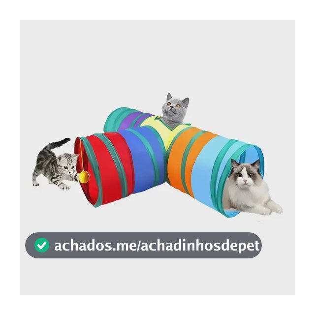 Túnel Labirinto Para Gatos Cães Interativo Dobrável Brinquedo Pet Diâmetro 25cm Forma De T