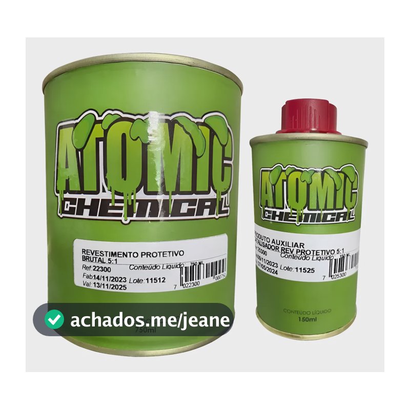 Revestimento Protetivo Brutal 750ml + 150ml  Preto Acetinado