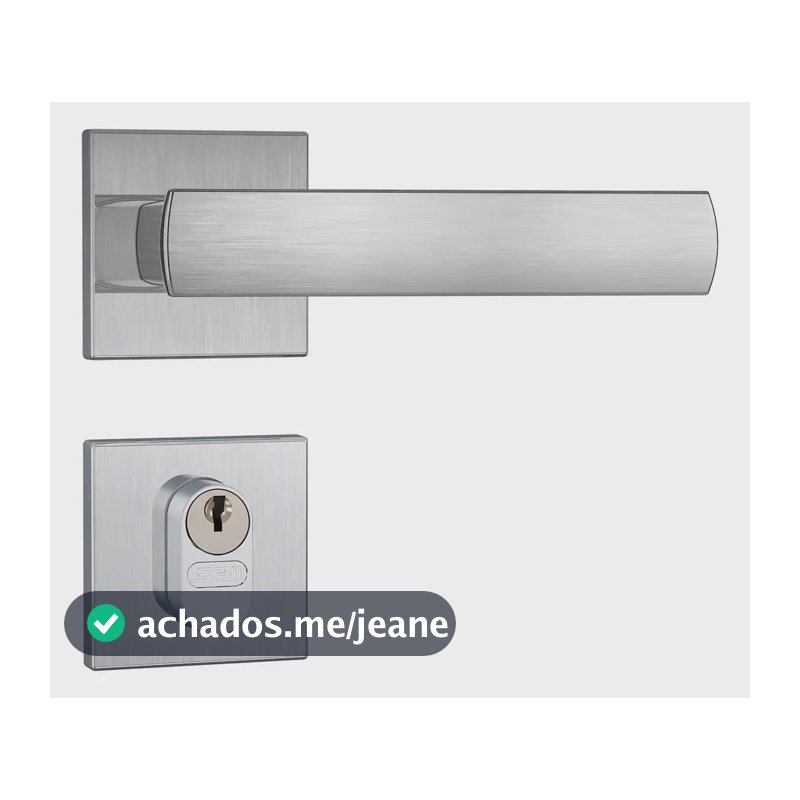 Fechadura Porta Externa 803/35 Escovado Roseta Aço Inox Stam