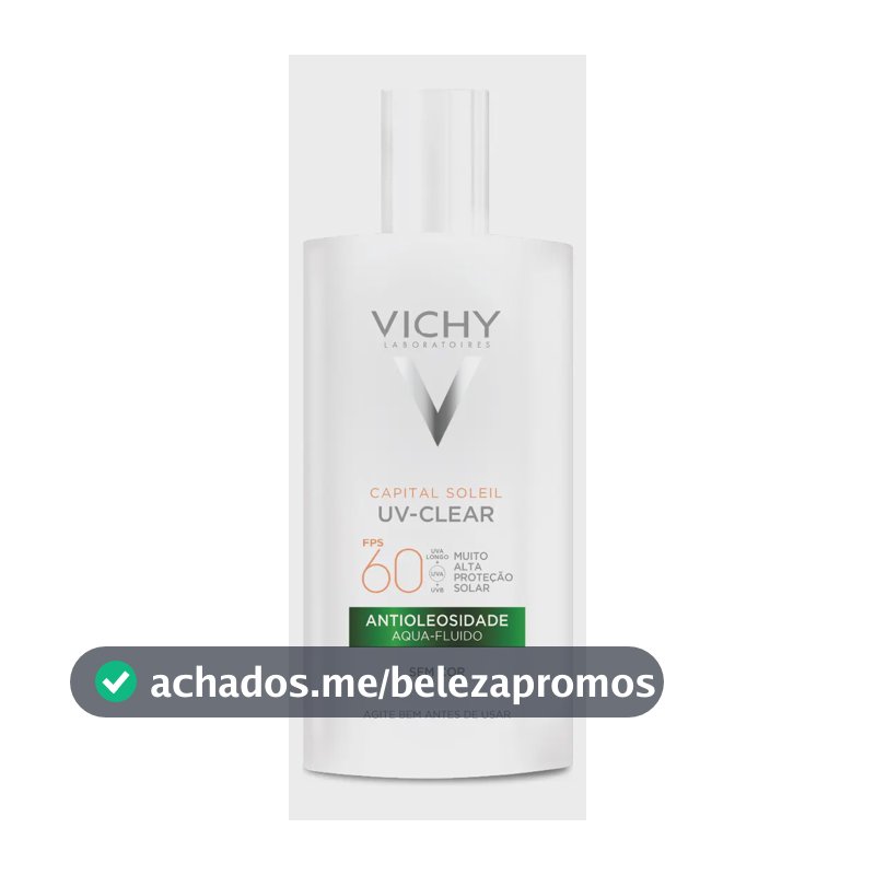 Protetor Solar Facial Sem Cor Antioleosidade Toque Seco FPS 60 Reduz Acne e Poros Acabamento Invisível Com Niacinamida Ácido Salicílico Capital Soleil UV-Clear Vichy 40g
