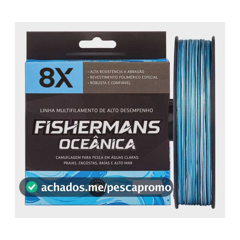 Linha De Pesca Fishermans Multifilamento 8x 150m Cor Oceânica - 0.12mm 10 Libras