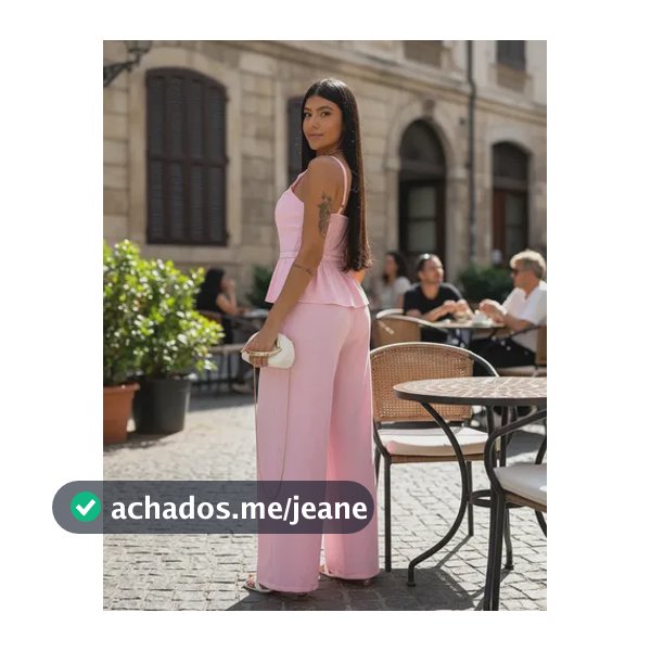 Conjunto Alfaiataria Feminino Calça E Blusa Manga Mula Cinto Rosa-claro Alfaiataria M-38 A 42