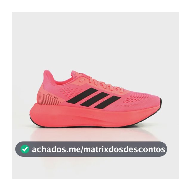 Tênis adidas Boost Run Florescente Performance Corrida Leve Rosa 37 Br