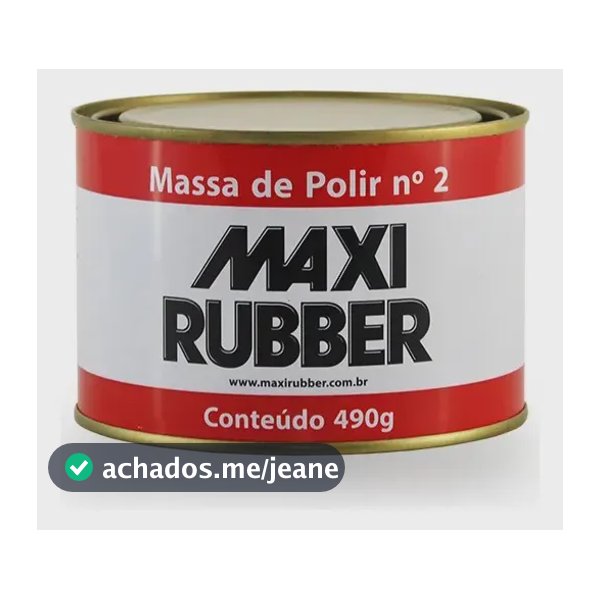 Massa De Polir Nº 2 Polimento Automotivo Maxi Rubber 490 g
