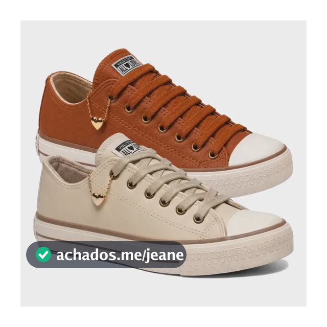 Kit 2 Tênis Feminino Vulc Star Cano Baixo Couro Casual Areia + Caramelo 36,0 Br