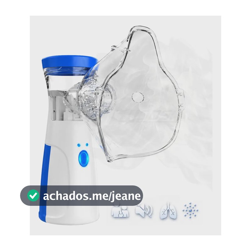 Inalador Nebulizador Portátil Sem Fio Usb Pilha Silencioso Aparelho Inalação Compacto Bivolt Nebulizador